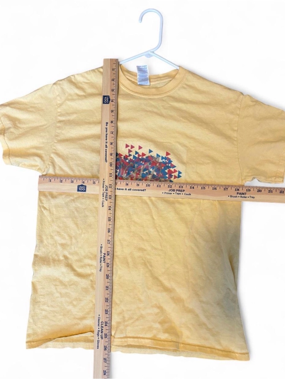 Gildan Pale Yellow Short Sleeve “Band” Graphic Tee - Picture 5 of 6